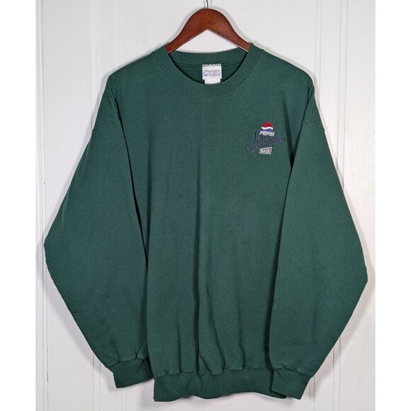 Vintage Pepsi Jammin On Main Sweatshirt Adult Large Green 90s VTG Y2K Cincinnati - Picture 1 of 5